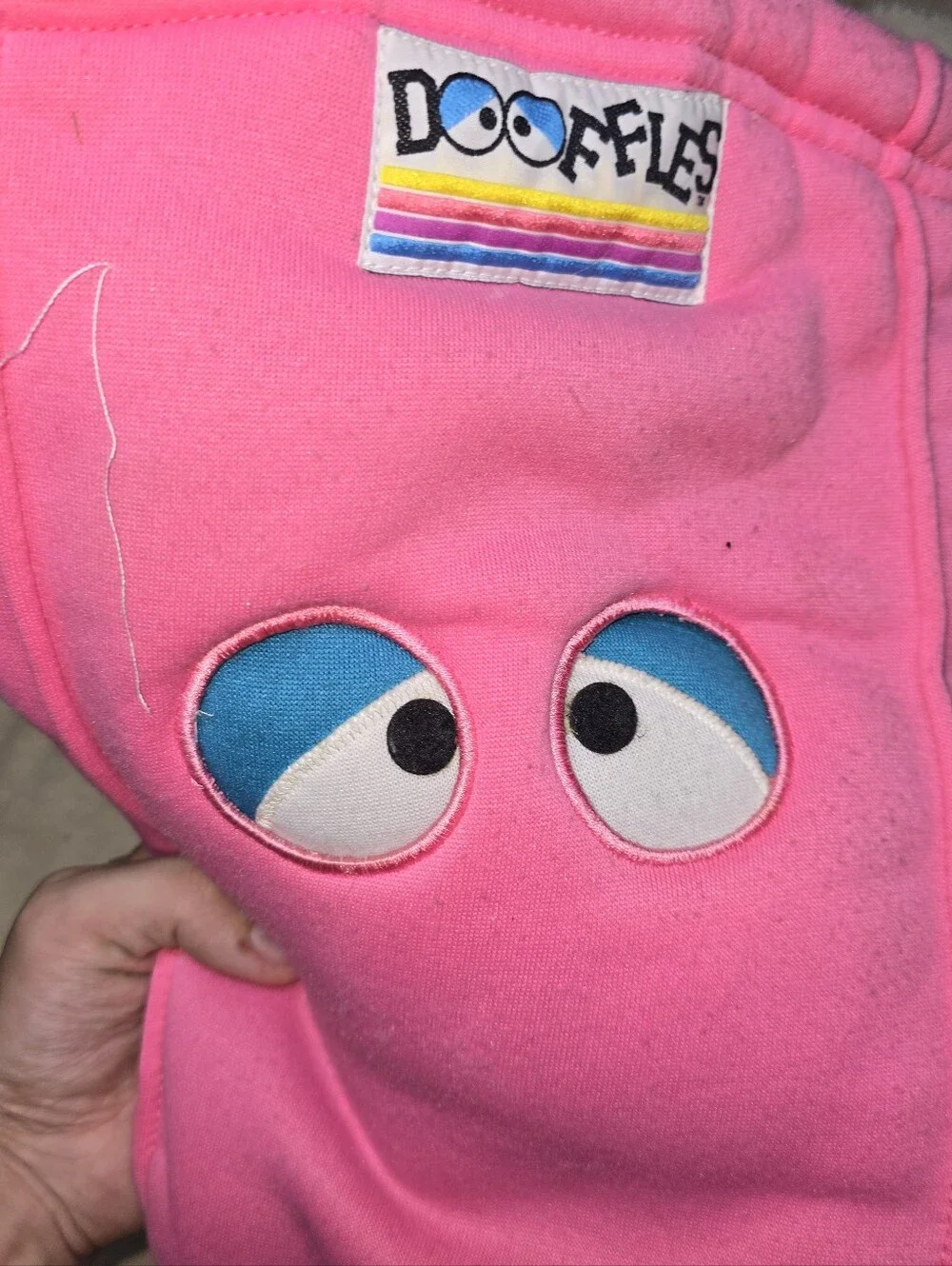 DOOFFLES Doofles Bag Plush Pink Tote Imagination Factory 1988 Novelty